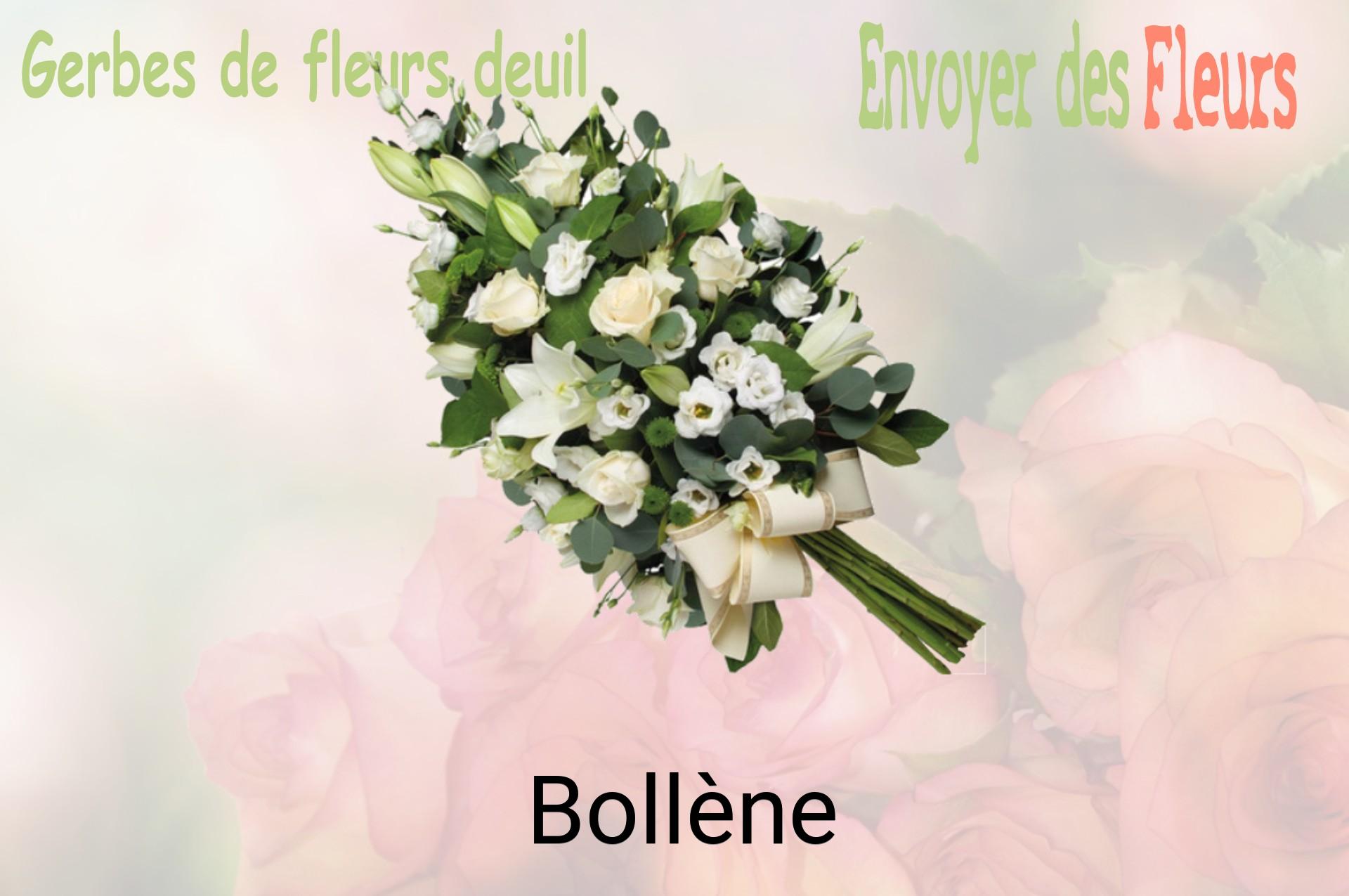 Gerbe de fleurs de deuil livrée à Bollène